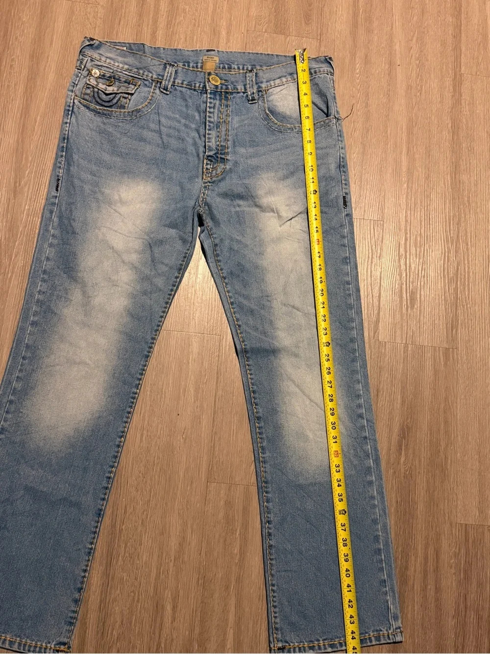 Vintage 90s True Religion Ricky Denim Jeans Size 40 Blue